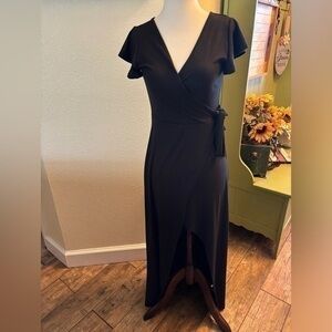 NWT See You Monday Black Wrap High Low Dress Medium M